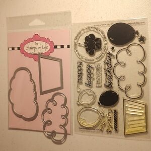 The Stamps Of Life Happy B Day 2 You Clear Stamp Set & Cupcake Dies Made In USA